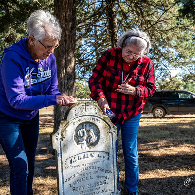 Cleaning Stones @ Prospect Cemetery