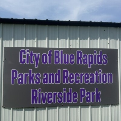 Blue Rapids Parks and Recreation Building Sign